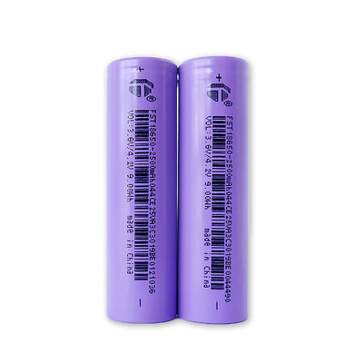 Purple 3.7v FST 2500mah 3C Rechargeable Li Ion 18650 Battery Cell